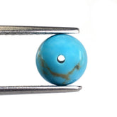 TYRONE TURQUOISE PLAIN BALLS (FULL DRILL 0.50) (WITH BROWN MATRIX) 8MM 2.93 Cts.