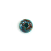 TYRONE TURQUOISE PLAIN BALLS (HALF DRILL 0.80) (WITH BROWN MATRIX) 3.50MM 0.23 Cts.