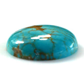 TYRONE TURQUOISE ROUND CAB (WITH BROWN MATRIX) 15MM 6.53 Cts.