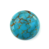 TYRONE TURQUOISE ROUND CAB (WITH BROWN MATRIX) 10MM 2.60 Cts.