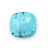 MEXICAN TURQUOISE ROSE CUT CUSHION CAB (BROWN WITH MATRIX) 17.00X17.00 MM 7.55 Cts.