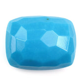 SLEEPING BEAUTY TURQUOISE FOOTBALL CUT BRIOLETTE CUSHION 14X11MM 7.55 Cts.
