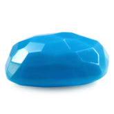 SLEEPING BEAUTY TURQUOISE FOOTBALL CUT BRIOLETTE CUSHION 14X11MM 7.55 Cts.