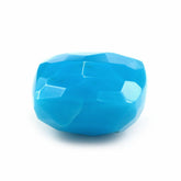 SLEEPING BEAUTY TURQUOISE FOOTBALL CUT BRIOLETTE CUSHION 10.70MM 6.25 Cts.