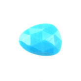 SLEEPING BEAUTY TURQUOISE ROSE CUT PEARISH CAB (AAA) 8 X 6 MM 1.15 Cts.