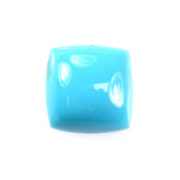 SLEEPING BEAUTY TURQUOISE PLAIN CUSHION CAB (BLUE GREEN/AAA) 8 X 8 MM 2.10 Cts.