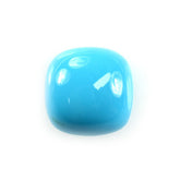 SLEEPING BEAUTY TURQUOISE PLAIN CUSHION CAB (BLUE GREEN/AAA) 8 X 8 MM 1.95 Cts.