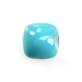 SLEEPING BEAUTY TURQUOISE PLAIN CUSHION CAB (BLUE GREEN/AAA) 7 X 7 MM 1.15 Cts.