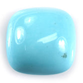 SLEEPING BEAUTY TURQUOISE PLAIN CUSHION CAB (A) 15 X 15 MM 8.75 Cts.