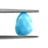 SLEEPING BEAUTY TURQUOISE ROSE CUT BRIOLETTE PEARISH (AA) 8 X 6 MM 0.98 Cts.