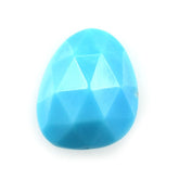 SLEEPING BEAUTY TURQUOISE ROSE CUT PEARISH CAB (AA) 10 X 8 MM 1.76 Cts.