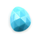 SLEEPING BEAUTY TURQUOISE ROSE CUT PEARISH CAB (AA) 10X8MM 1.74 Cts.