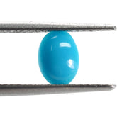 SLEEPING BEAUTY TURQUOISE PLAIN LENTIL OVAL (BLUE GREEN/AAA) 7 X 5 MM 0.70 Cts.