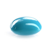 SLEEPING BEAUTY TURQUOISE PLAIN LENTIL CUSHION (BLUE GREEN/AAA) 8 X 8 MM 1.80 Cts.