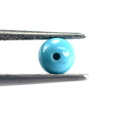 SLEEPING BEAUTY TURQUOISE PLAIN ROUND BALL (A) 5 MM (HALF DRILL) - 0.80 MM 0.65 Cts.