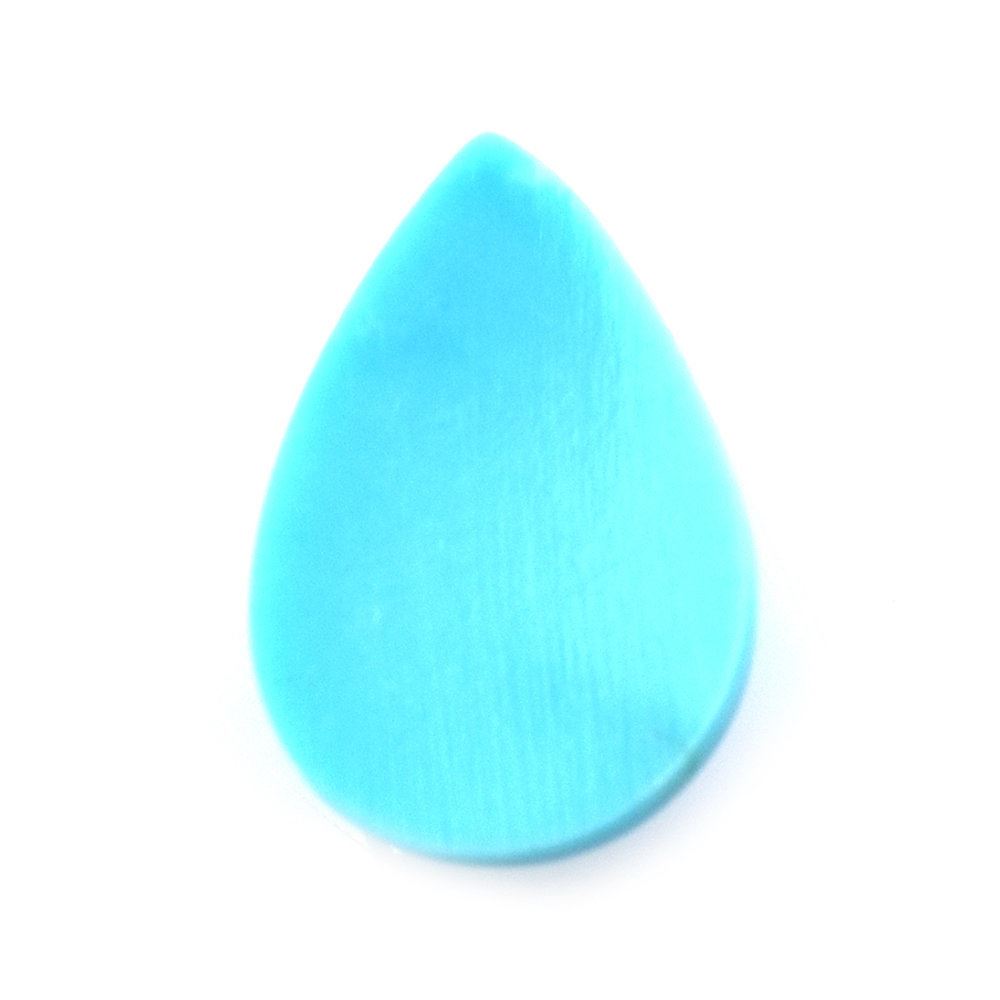 SLEEPING BEAUTY TURQUOISE PLAIN PEAR CAB (A/CLEAN) 12 X 8 MM 2.05 Cts.