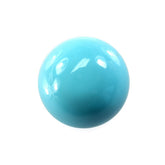 SLEEPING BEAUTY TURQUOISE PLAIN ROUND CAB (BLUE GREEN/AAA/CLEAN) 9 MM 2.50 Cts.