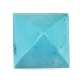SLEEPING BEAUTY TURQUOISE PYRAMID SQUARE CAB 12MM 10.20 Cts.