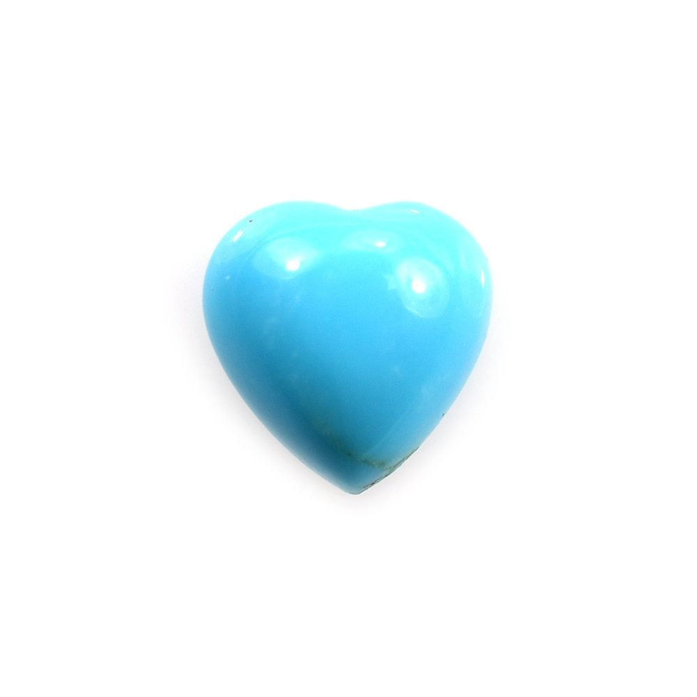 SLEEPING BEAUTY TURQUOISE PLAIN HEART CAB (A/SI) 7X7MM 1.14 Cts.