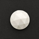 WHITE AGATE ROSE CUT ROUND CAB 10MM 3.01 Cts.