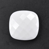 WHITE AGATE BRIOLETTE CUSHION 15MM 7.80 Cts.
