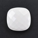 WHITE AGATE BRIOLETTE CUSHION 18MM 11.60 Cts.