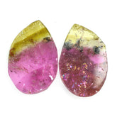 WATERMELON TOURMALINE SLICE 16.50X11.50MM 3.85 Cts. (pair)