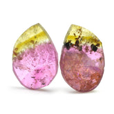 WATERMELON TOURMALINE SLICE 16.50X11.50MM 3.85 Cts. (pair)