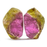 WATERMELON TOURMALINE SLICE 16.50X11MM 6.51 Cts. (Pair)