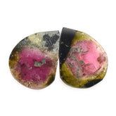 WATERMELON TOURMALINE SLICE 12.50X9.50MM 2.64 Cts. (Pair)