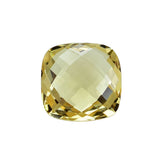 YELLOW AQUAMARINE CHECKER CUT BRIOLETTE CUSHION (AA/CLEAN) 9.00X9.00 MM 2.65 Cts.