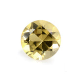 YELLOW AQUAMARINE DIAMOND CUT ROUND 7MM 1.10 Cts.