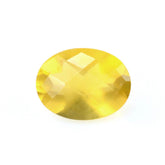 YELLOW OPAL CHECKER CUT OVAL 8X6MM 0.89 Cts.