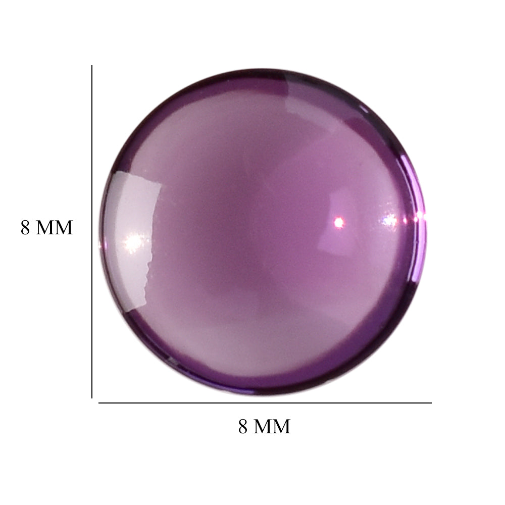 AFRICAN AMETHYST PLAIN LENTIL ROUND 8.00X8.00 MM 1.08 Cts.