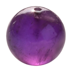 AFRICAN AMETHYST PLAIN ROUND BALL (HALF DRILL) 10.00X10.00 MM 7.12 Cts.