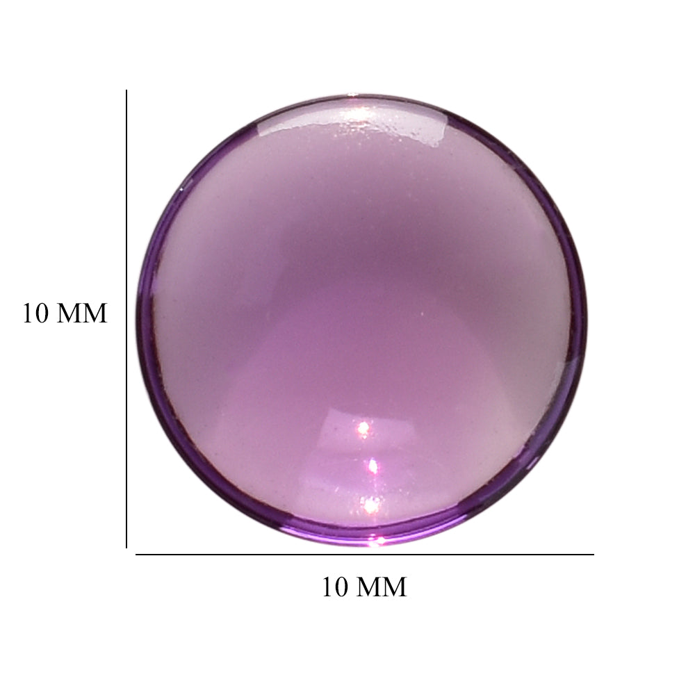 AFRICAN AMETHYST PLAIN LENTIL ROUND 10.00X10.00 MM 2.32 Cts.