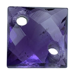 AFRICAN AMETHYST BRIOLETTE CUT SQUARE 4MM (AAA/CLEAN) (TWO FULL DRILL 0.70MM) 0.63 Cts.