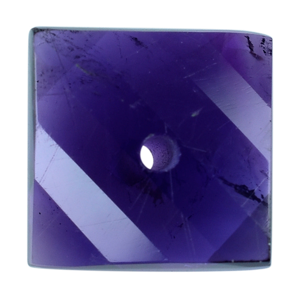 AFRICAN AMETHYST TWISTED & SQUARE 10MM (AAA/SI) (FULL DRILL 1.00MM) 4.03 Cts.