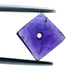 AFRICAN AMETHYST TWISTED & SQUARE 10MM (AAA/SI) (FULL DRILL 1.00MM) 4.03 Cts.