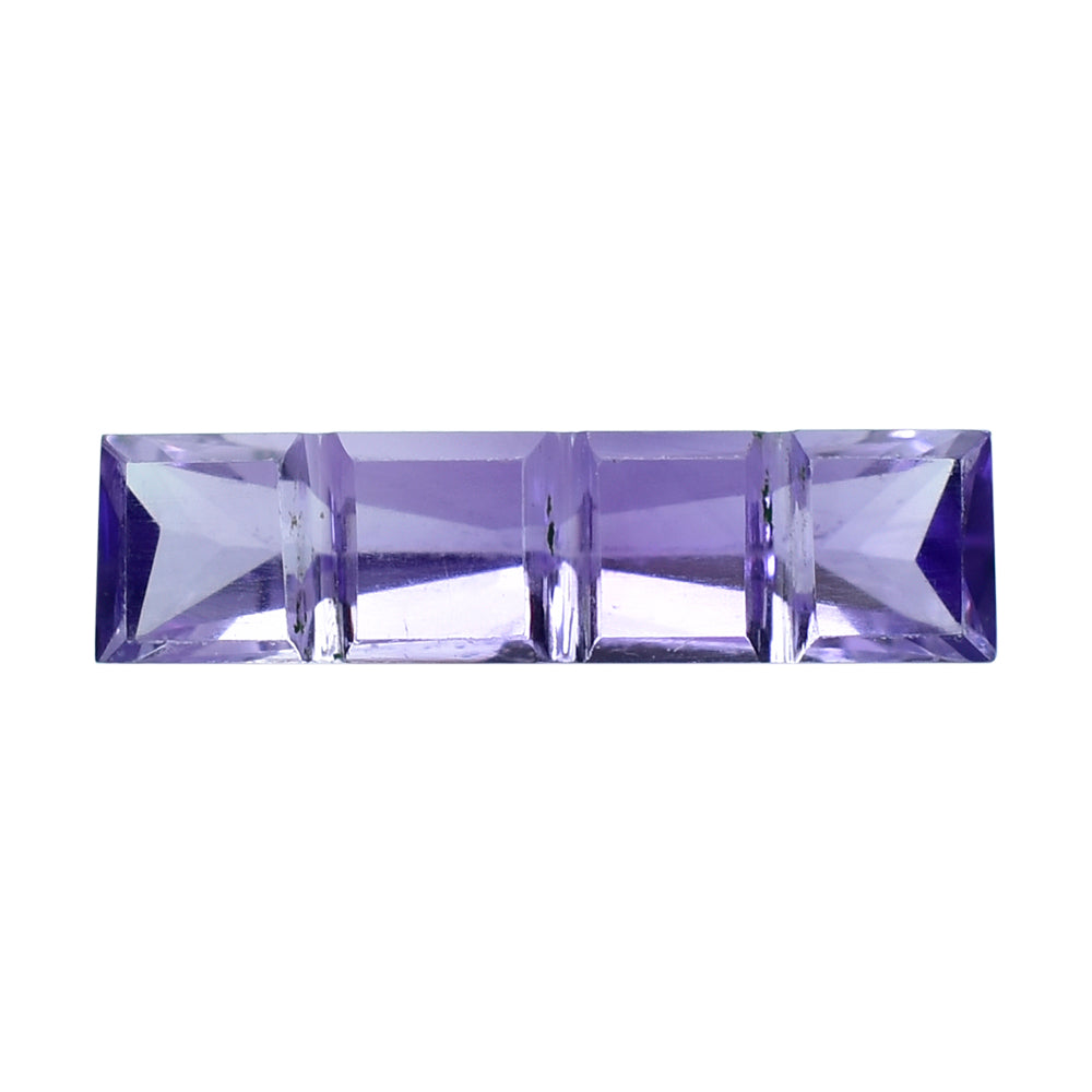 AFRICAN AMETHYST FANCY LAZER CARVED BAGUETTES 12X3MM 0.73 Cts.