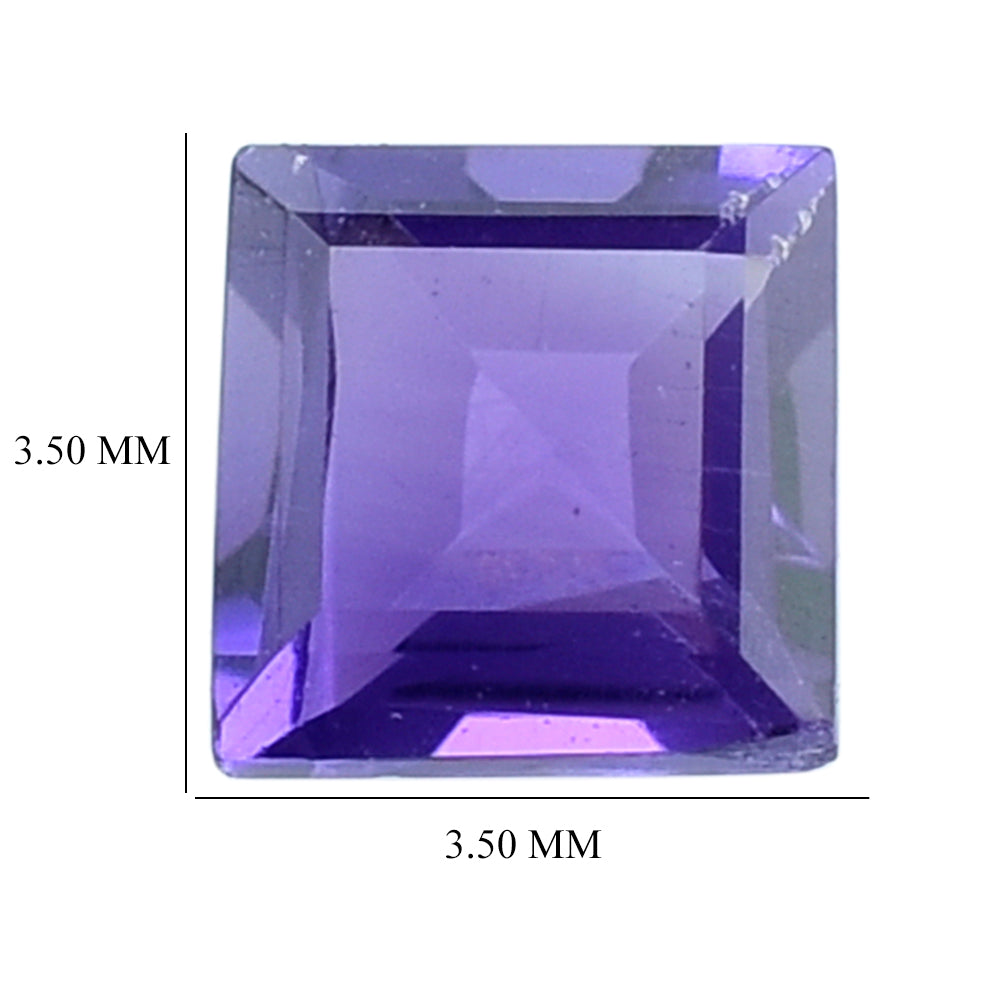 AFRICAN AMETHYST CUT SQUARE (AA) 3.50MM 0.24 Cts.