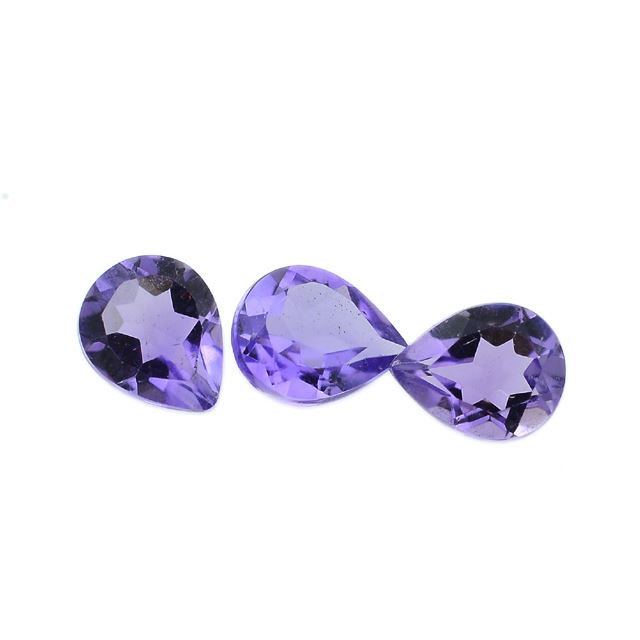 AMETHYST AFRICAN CUT PEAR (A) 5.00X4.00MM 0.28 Cts.