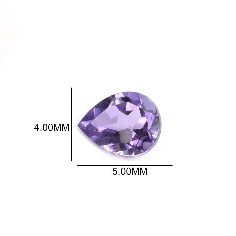 AMETHYST AFRICAN CUT PEAR (A) 5.00X4.00MM 0.28 Cts.