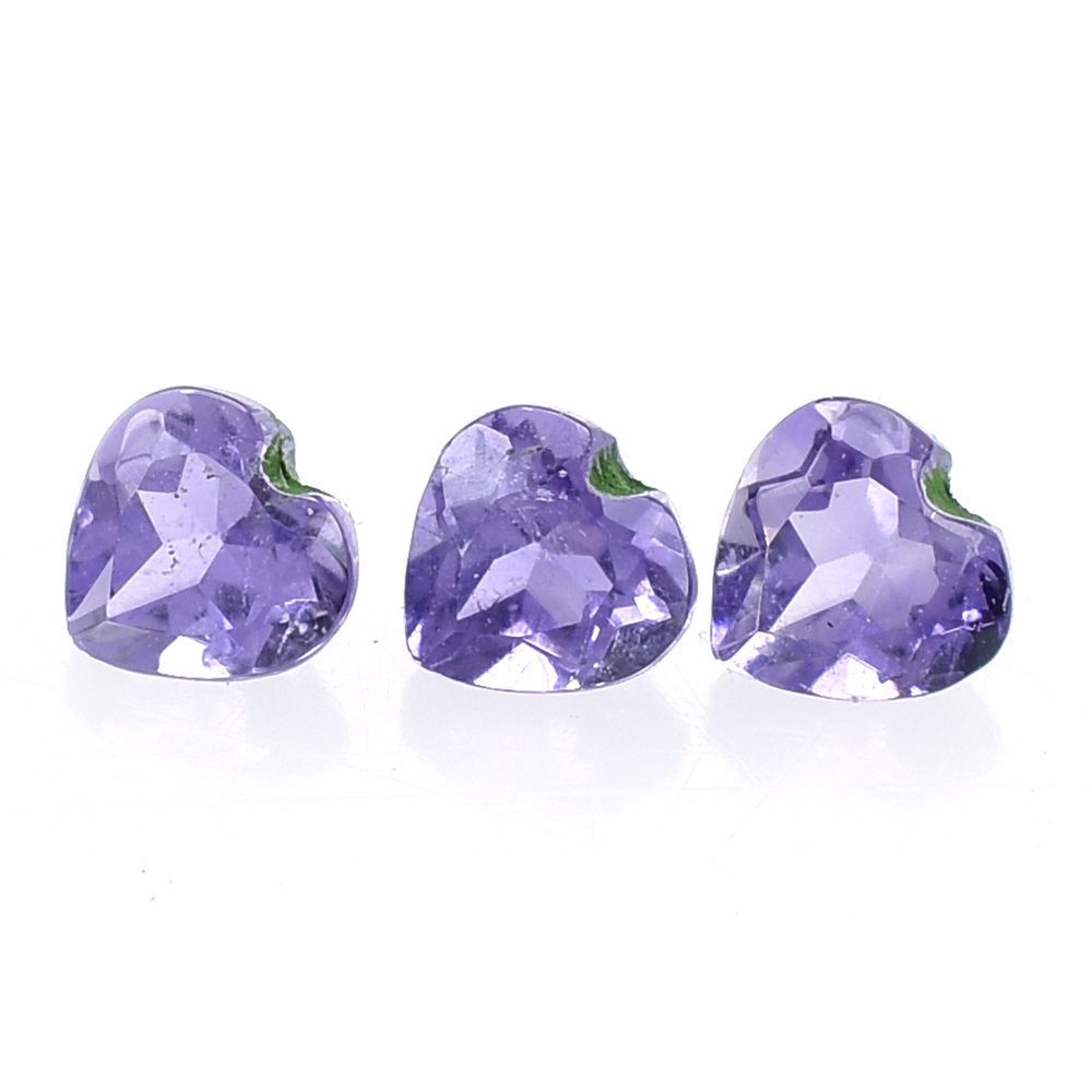 AFRICAN AMETHYST CUT HEART 3MM 0.12 Cts.