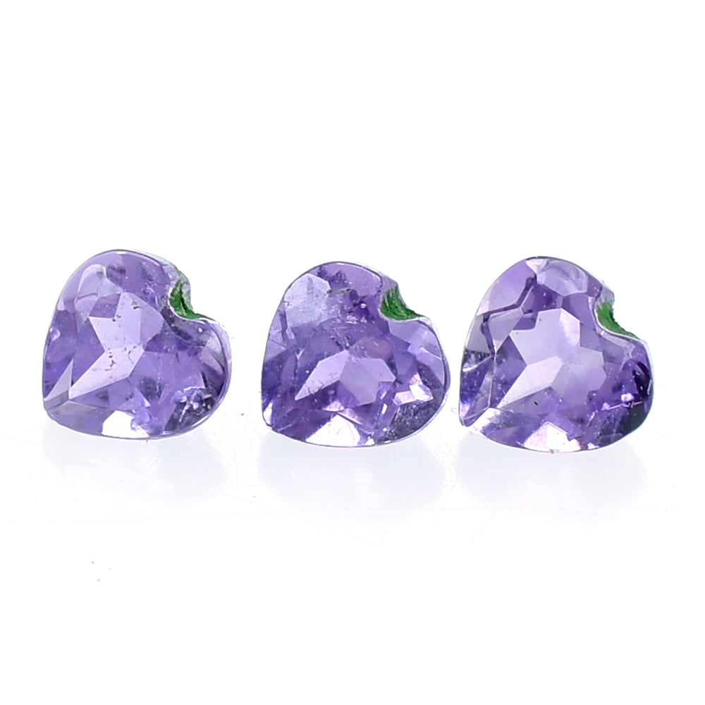 AFRICAN AMETHYST CUT HEART 3MM 0.12 Cts.