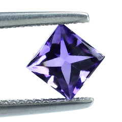 AFRICAN AMETHYST BUFFTOP PRINCESS CUT SQUARE (AAA) 6MM 1.21 Cts.