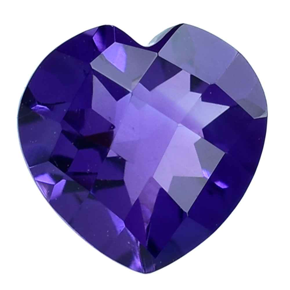 AFRICAN AMETHYST CHECKER CUT HEART 7MM (AAA/CLEAN) 1.19 Cts.
