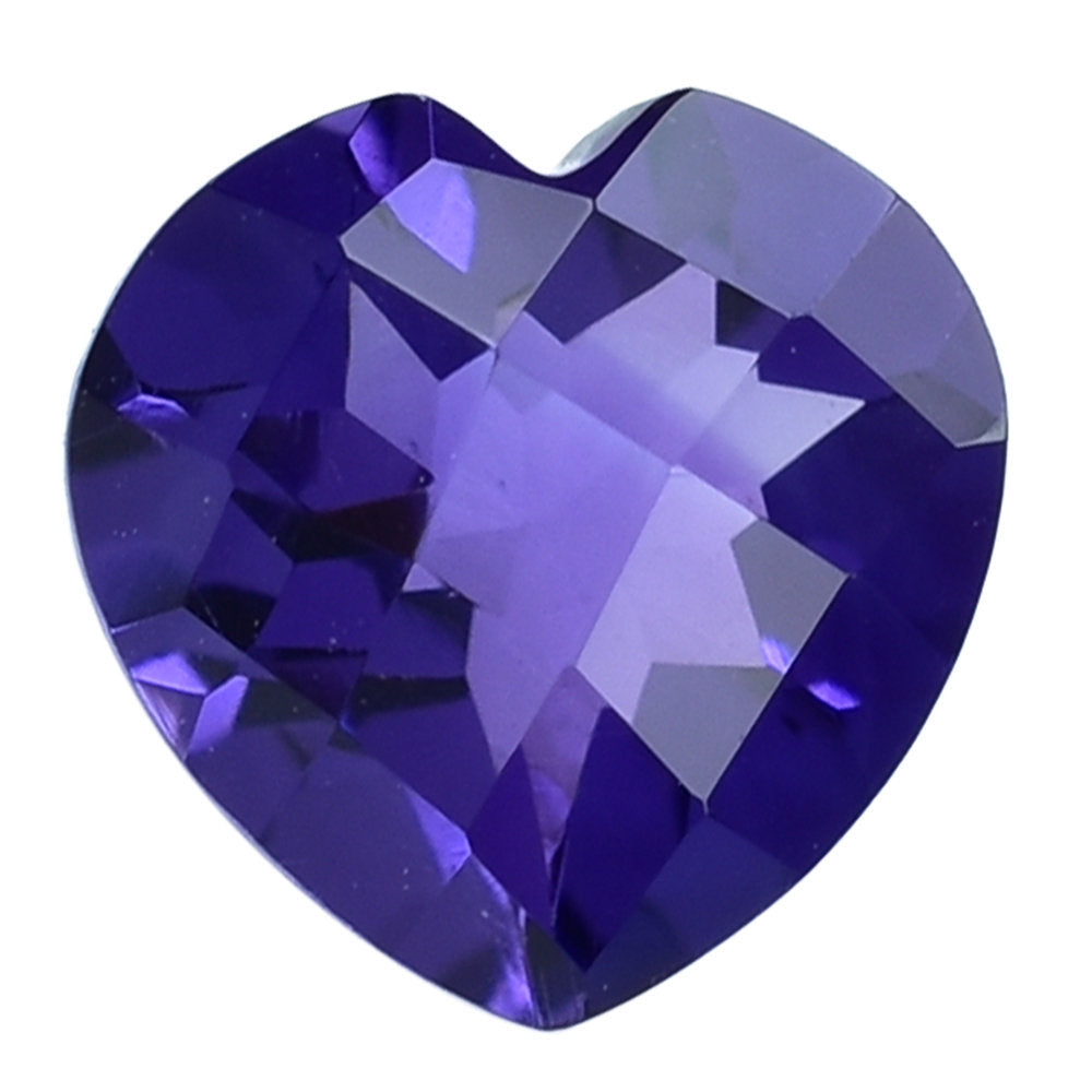 AFRICAN AMETHYST CHECKER CUT HEART 7MM (AAA/CLEAN) 1.19 Cts.