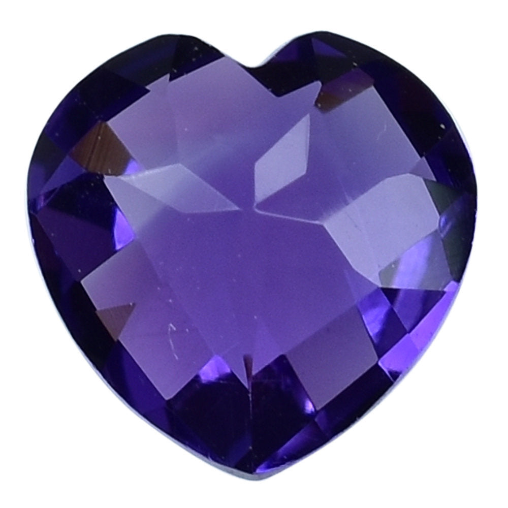 AFRICAN AMETHYST CHECKER CUT HEART 7MM (AAA/CLEAN) 1.19 Cts.