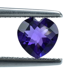 AFRICAN AMETHYST CHECKER CUT HEART 7MM (AAA/CLEAN) 1.19 Cts.